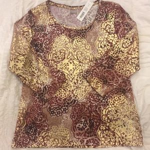 NWT Chico’s Zenergy 3/4 Sleeve top - Chico’s 0